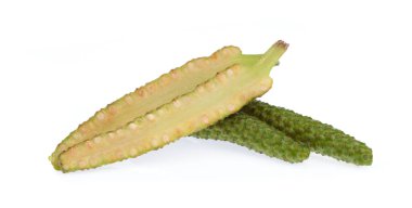 slice Fresh Long Pepper isolated on white background