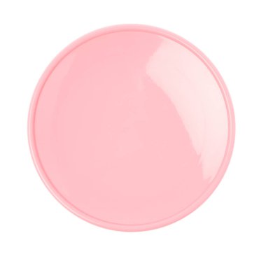 Empty colorful plastic dish isolated on white background