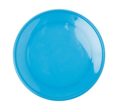 Empty colorful plastic dish isolated on white background