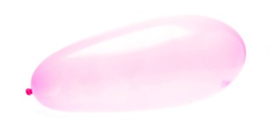 Beyaz bir arka plan üzerinde izole pembe balon