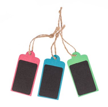 Beyaz arkaplanda boş bir isim etiketi var