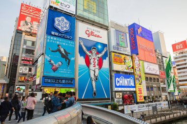 Osaka,Japan - May 10, 2018 : Dotonbori area is one of tourist at