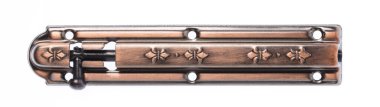 A brass latch. Perfect to place on doors to lock them isolated o