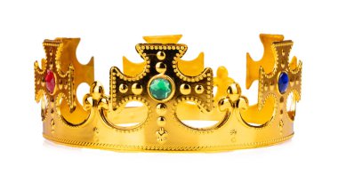 crown of king royal golden isolated on a white background