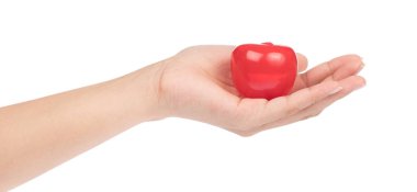 Beyaz arka planda izole edilmiş meyve oyuncağı plastik.