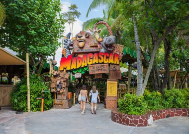 Singapur - 17 Şubat 2017: Madagaskar Universal Stüdyoları S