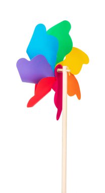 Beyaz arka plan üzerinde izole renkli Çarkıfelek