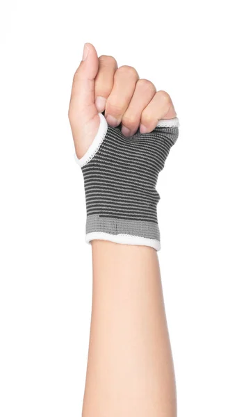 Kéz, csukló támogatja a elszigetelt fehér háttér — Stock Fotó