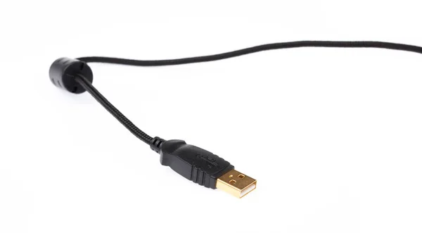 Cable USB aislado sobre fondo blanco — Foto de Stock