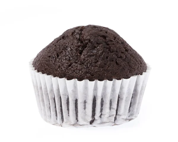 Banane Schokolade Muffins isoliert auf weißem Hintergrund — Stockfoto
