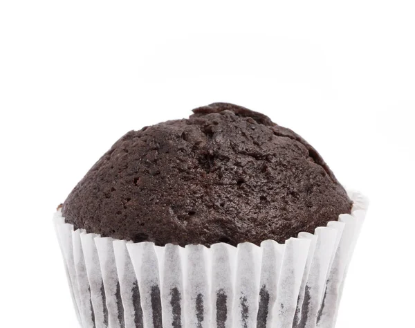 Banana chocolate muffins isolated on white background — Stock Photo, Image