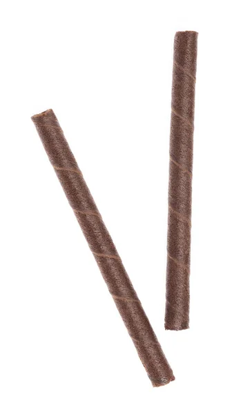 Шоколадные палочки, изолированные на белом фоне. — стоковое фото