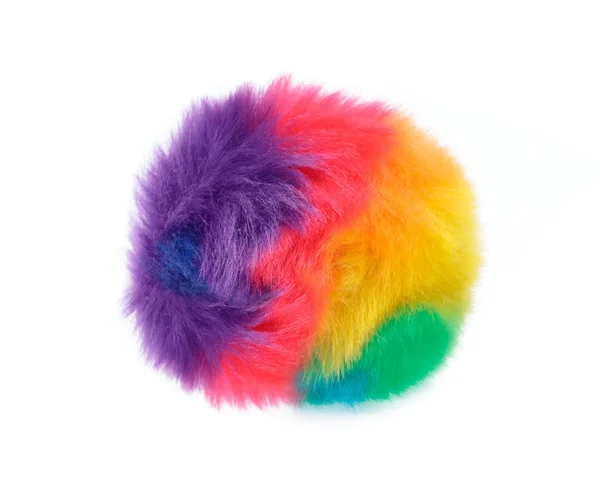 Colorful of Fur ball isolated on white background — 스톡 사진
