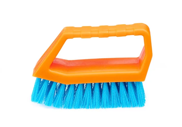 A plastic clothes brush isolated on white background — Stock Photo, Image