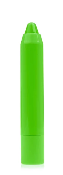 Beautiful green lipstick isolated on white background — Stockfoto