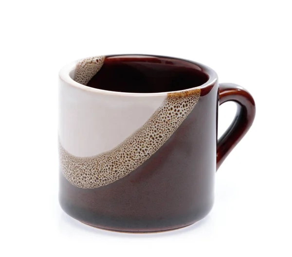 Pusty kubek kawy na białym tle — Zdjęcie stockowe