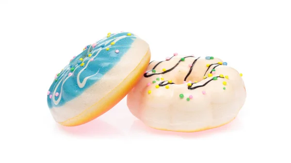Donuts isoliert auf weißem Hintergrund. — Stockfoto