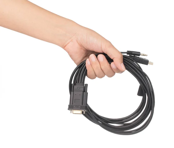 Hand Hält Black Dvi Hdmi Digital Port Konverter Oder Adapter — Stockfoto