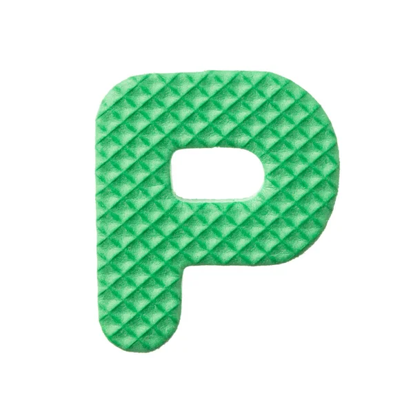 Alfabeto P feita a partir de espuma EVA isolado sobre fundo branco — Fotografia de Stock