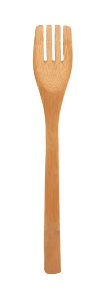 Tenedor de madera aislado sobre fondo blanco — Foto de Stock