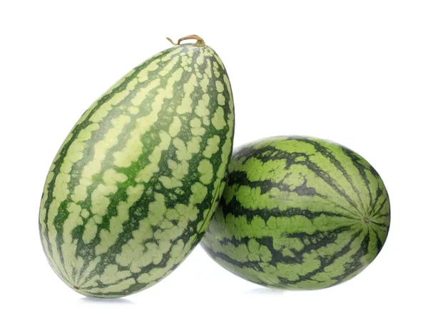 Frische Wassermelone isoliert auf weißem Hintergrund — Stockfoto