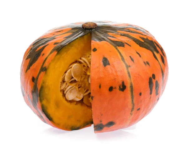 Cut of pumpkin isolated on white background — Stock Photo, Image