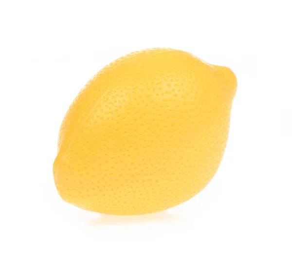Zitronenfrucht Spielzeug Kunststoff isoliert auf weißem Hintergrund — Stockfoto