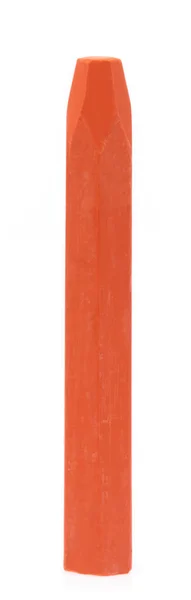 Πορτοκαλί κιμωλία απομονωμένη σε λευκό φόντο — Φωτογραφία Αρχείου