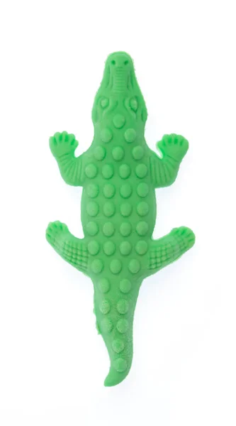 Shape of crocodile eraser isolated on white background Stock Image