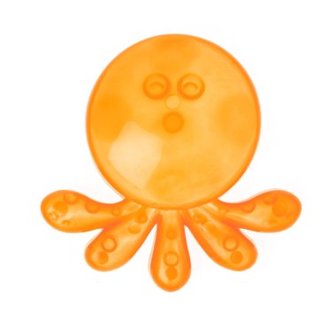 toy plastic sand molds of sea creature isolated on white backgro