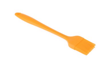 Beyaz arkaplanda izole edilmiş yemek pişirmek için silikon fırçası