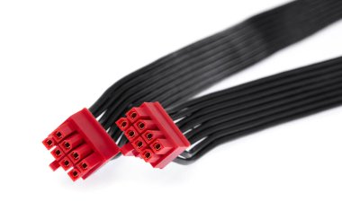 power cable 30cm dual PSU power supply 8 pin isolated on a white