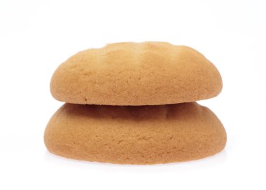 Homemade butter cookies isolated on white background