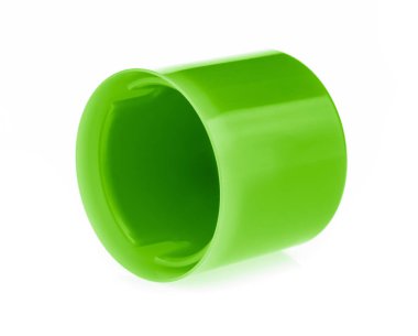 Green of Plastic bottle cap isolated on white background