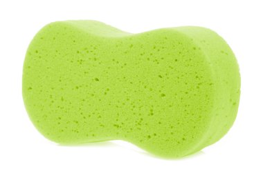 beyaz arkaplanda izole edilmiş temizlik için sünger