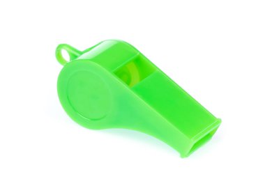 yeşil mavi ıslık beyaz arkaplanda izole edildi