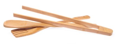 Ahşap kap beyaz arka plan üzerinde izole