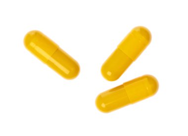 hap kapsülleri beyaz arkaplanda izole