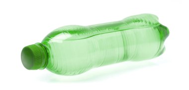 plastic bottle of aerated soft drink isolated on white backgroun