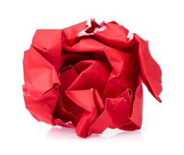 Crumbled paper isolated on a white background