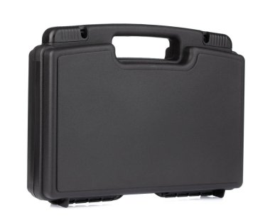 Beyaz arkaplanda izole edilmiş ekipmanlar için plastik kutu 