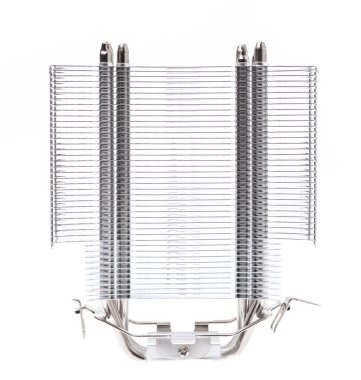 modern computer processor cooler or radiator or heat sink isolat