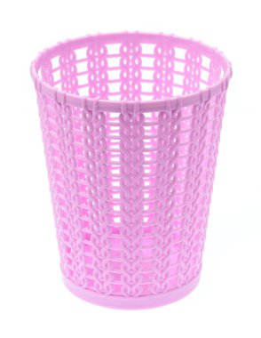 Beyaz arkaplanda izole edilmiş kalem ve kalemler için sepet.