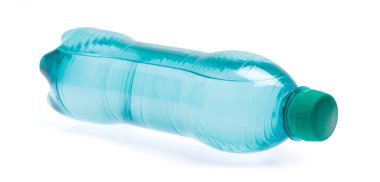 plastic bottle of aerated soft drink isolated on white backgroun