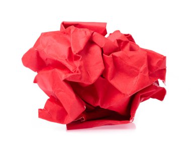Crumbled paper isolated on a white background