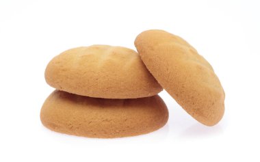 Homemade butter cookies isolated on white background