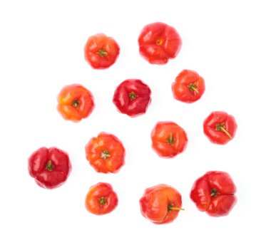Fresh organic cherry isolated on white background