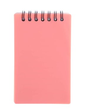 Pink note book isolated on a white background