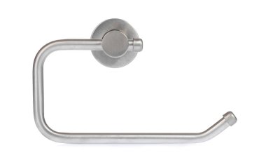 Stainless Steel Toilet Tissue Holder isolated on a white backgro