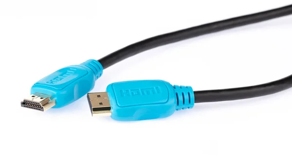 HDMI kábel elszigetelt fehér háttér. — Stock Fotó